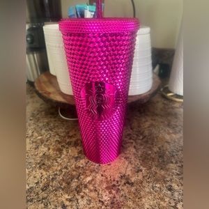 Hot Pink Spiked Starbucks Tumblr